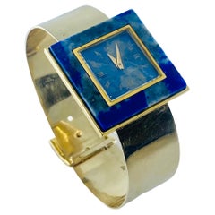 Vintage Gucci Gold Sodalite Wristwatch