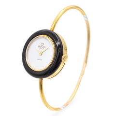 Vintage Gucci Gold Tone Play Interchangeable Bezel Quartz Watch