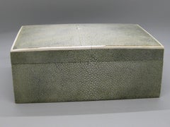 Vintage Gucci Green Natural Shagreen Stash Trinket Box Made In Italy 7 1/8"