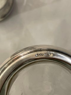 Ensemble de quatre verres longs vintage Gucci avec bases en métal argenté