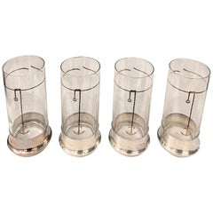 Bicchieri Highball vintage di Gucci con basi in argento, set di quattro '4'