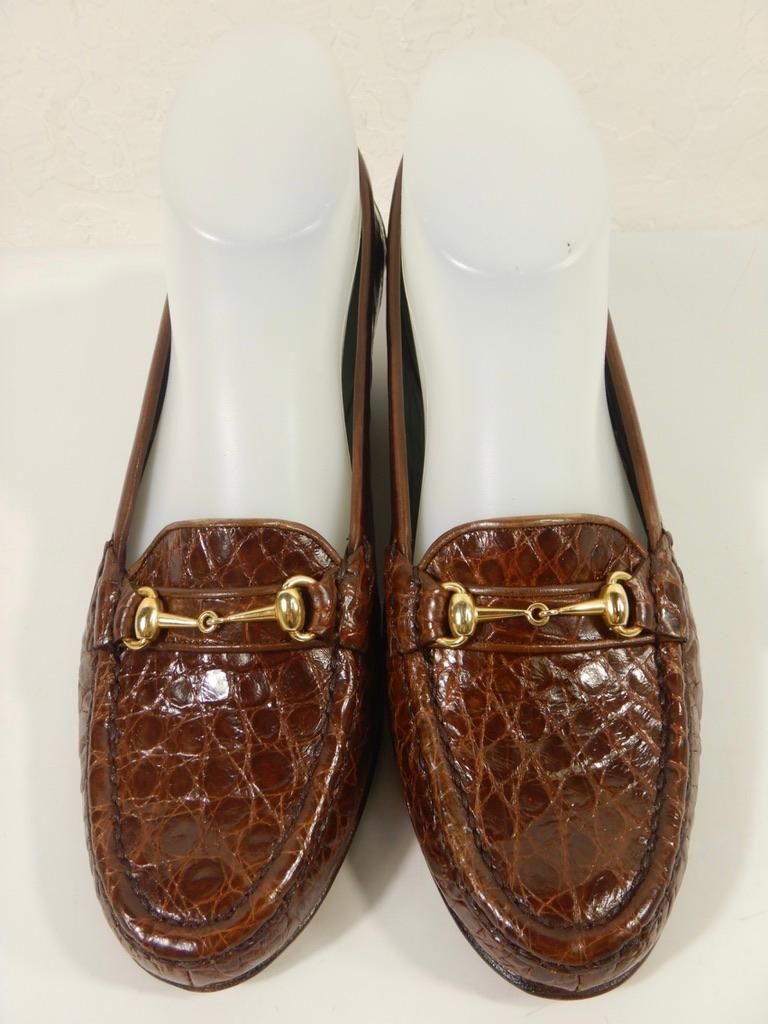 Crocodile gucci loafers on sale