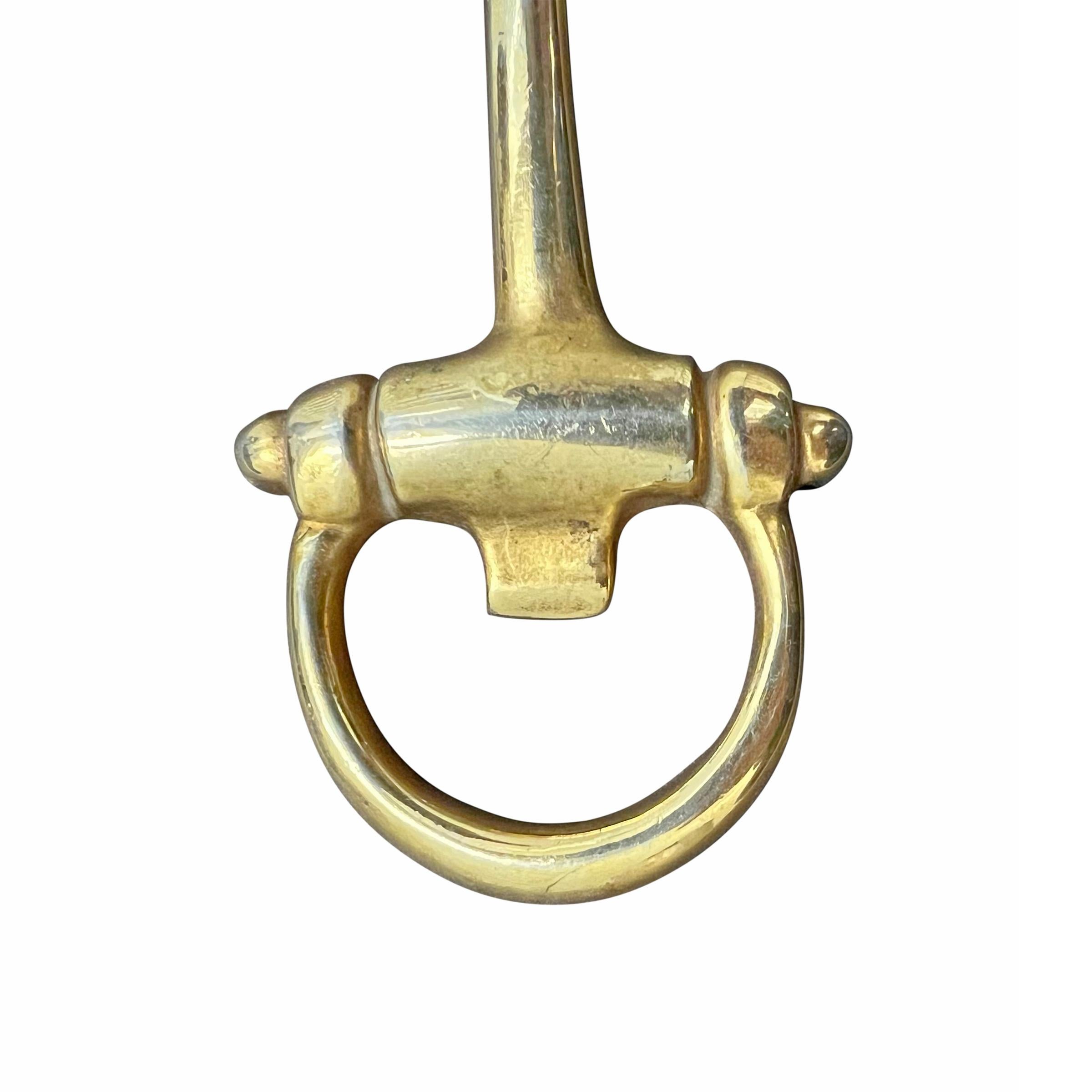 Italian Vintage Gucci Gold-Plated Horsebit Bottle Opener