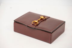 Vintage Gucci Horsebit burgandy leather jewelry box