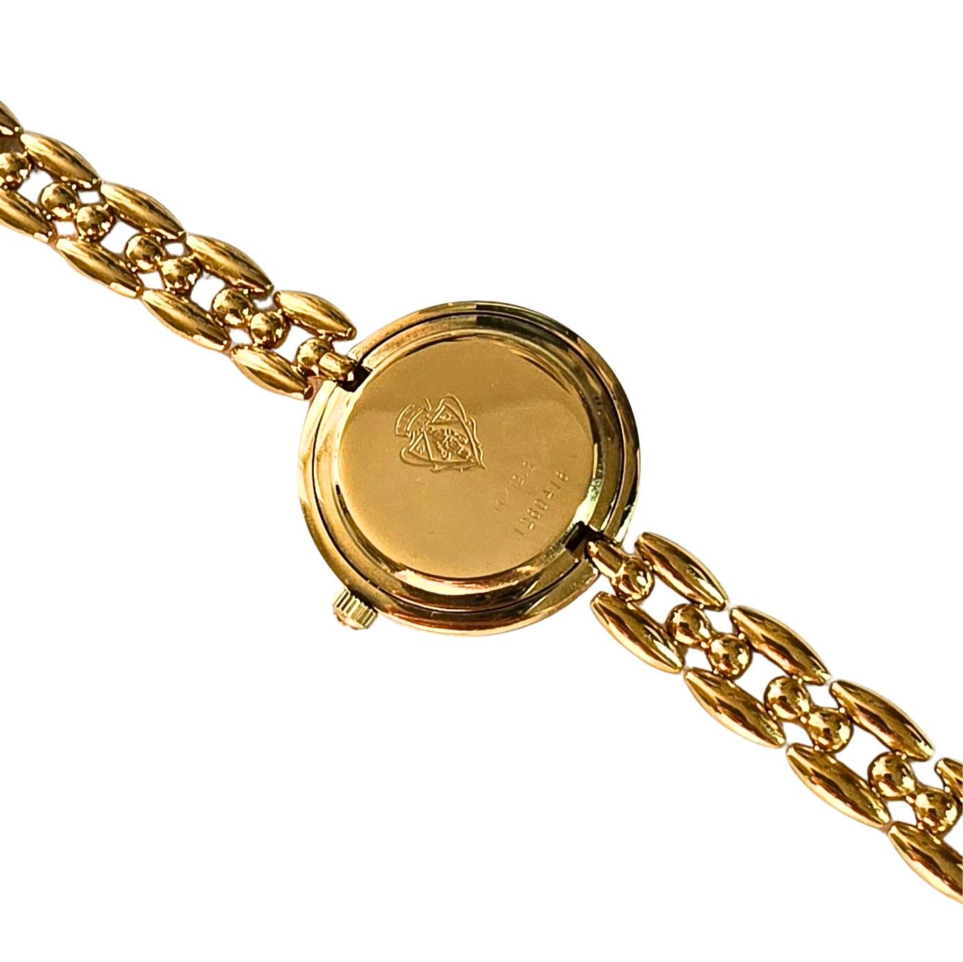 Women's Vintage Gucci Interchangeable Bezel Gold Plated Watch 1200L Rice Link Bracelet