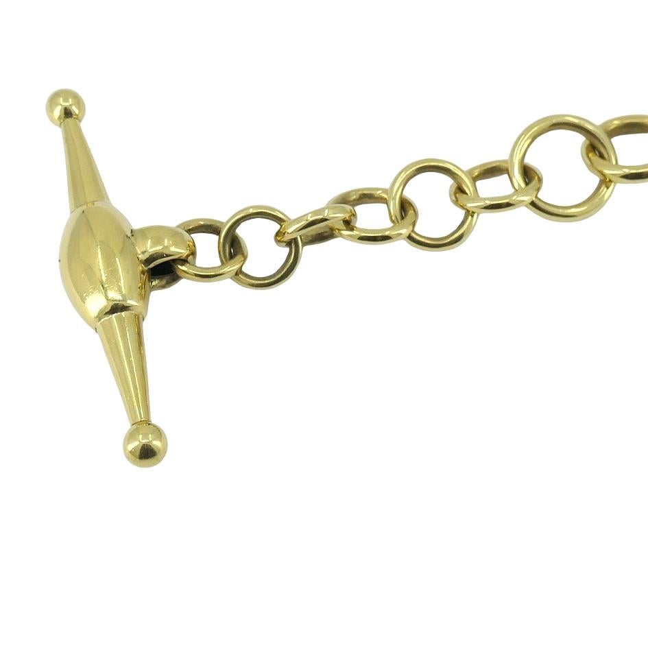 Pulsera vintage Gucci italiana de oro de 18 quilates con ojo de tigre en venta 3