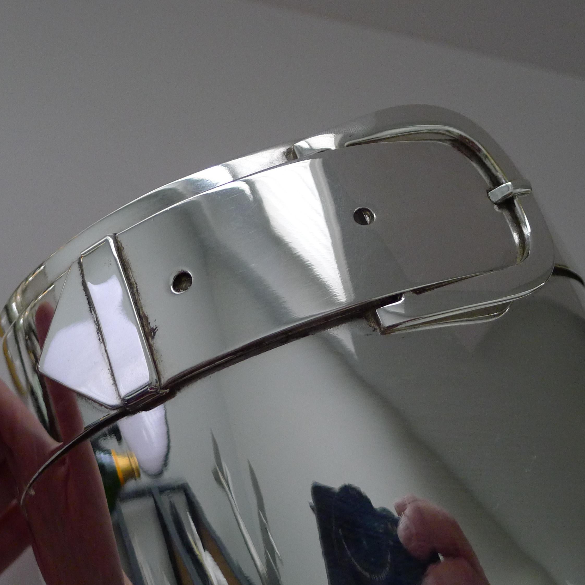 Vintage Gucci, Italia - Raro dispenser per vino / secchiello per champagne - Cintura e fibbia in vendita 1
