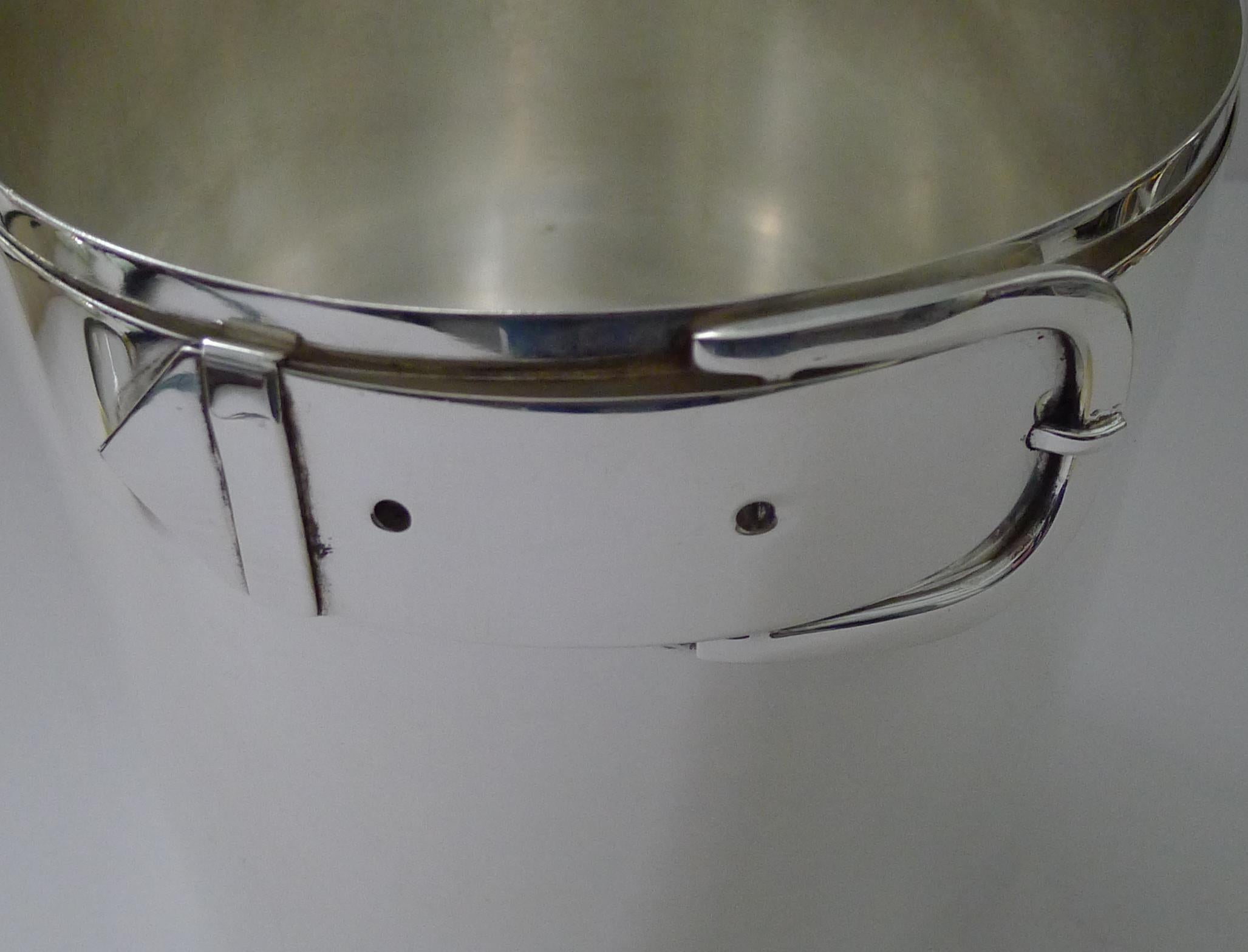 Vintage Gucci, Italia - Raro dispenser per vino / secchiello per champagne - Cintura e fibbia in vendita 2