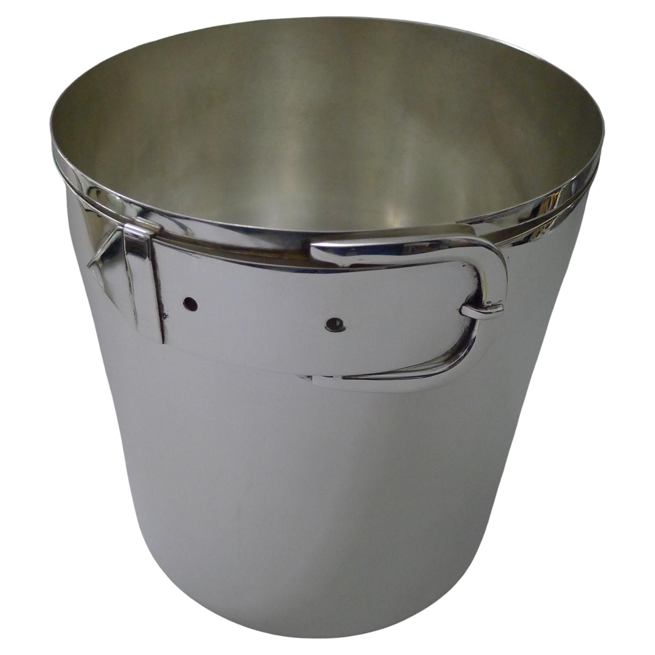 Vintage Gucci, Italy - Rare Wine Cooler / Champagne Bucket - Belt & Buckle