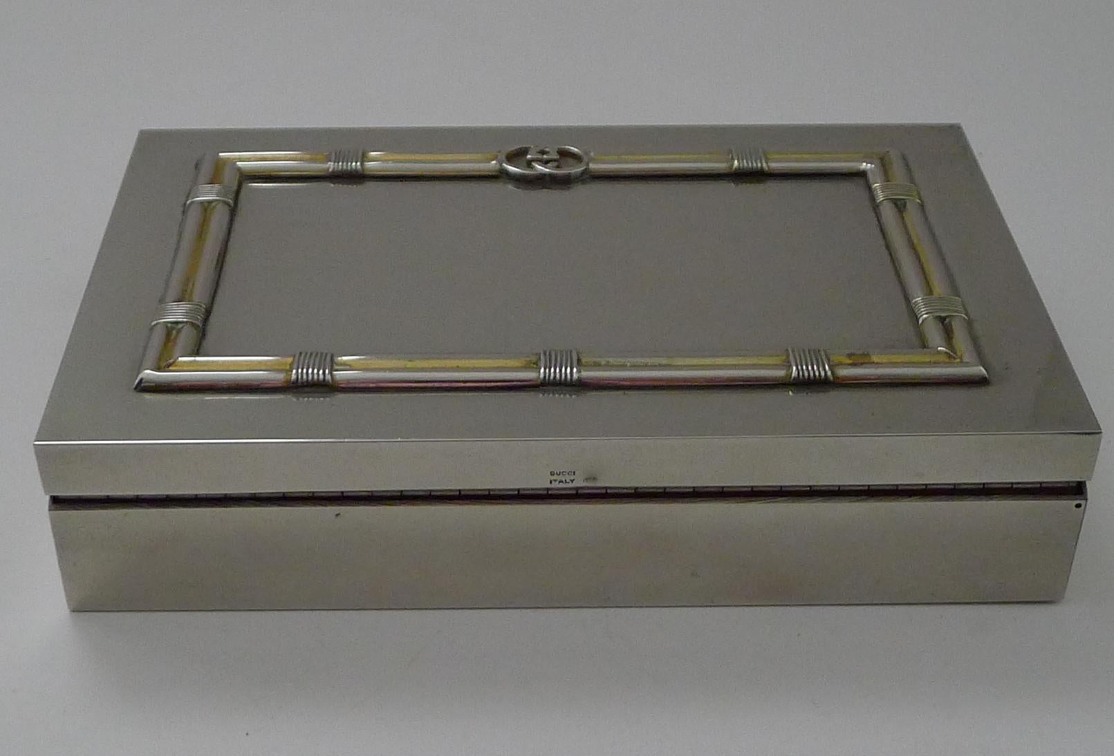 Vintage Gucci, Italy - Solid Sterling 800 Silver Box c.1968 For Sale 2