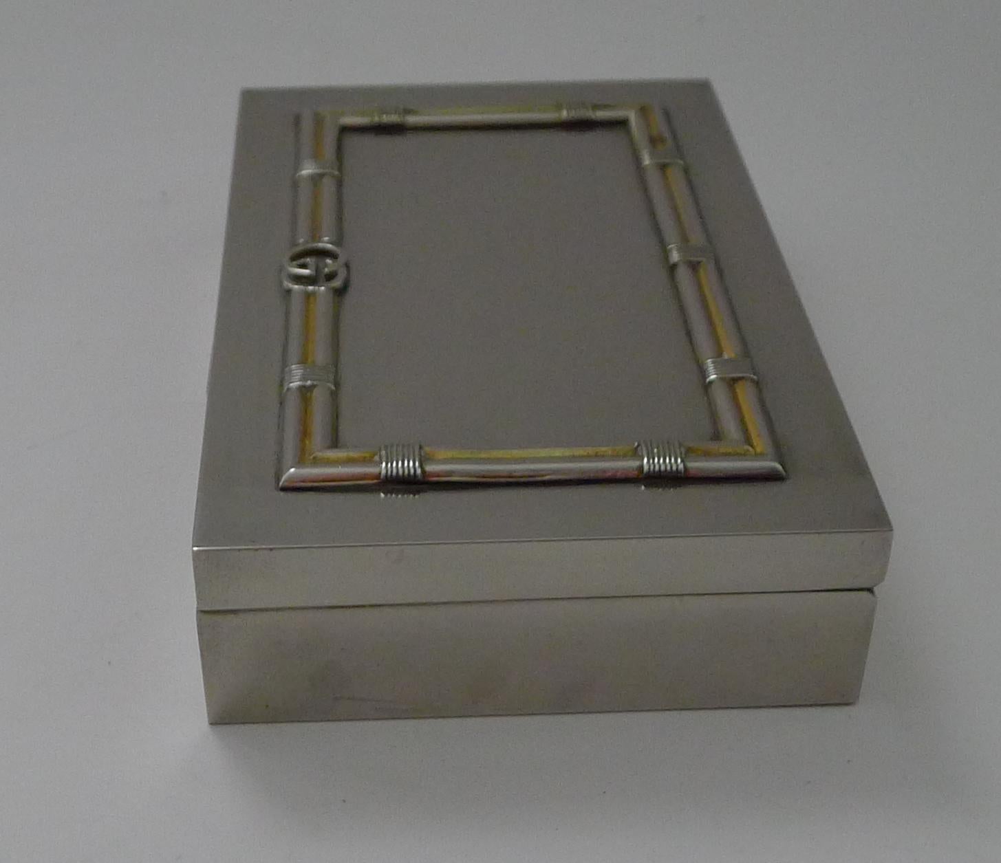 Vintage Gucci, Italy - Solid Sterling 800 Silver Box c.1968 For Sale 3