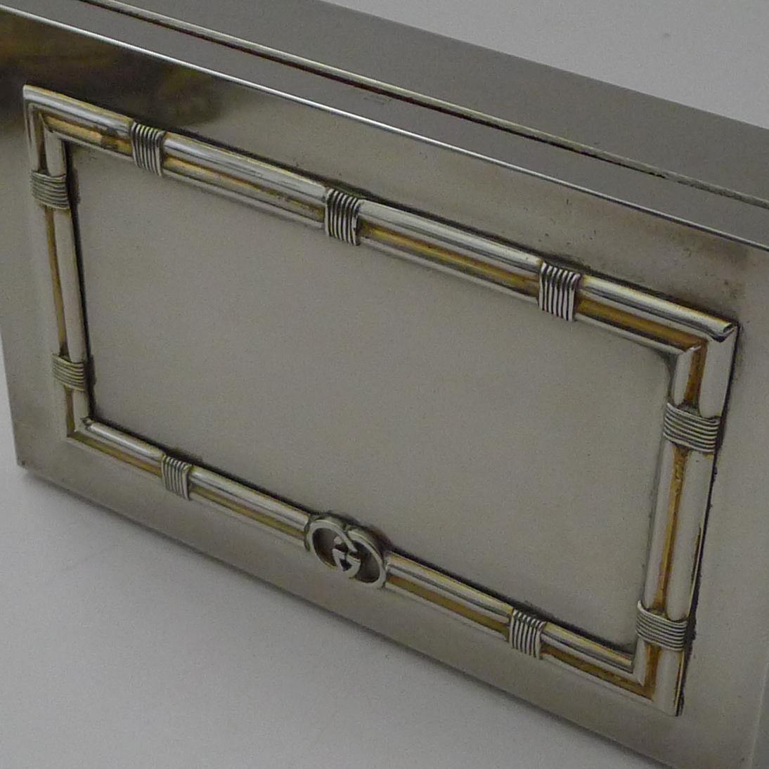 Vintage Gucci, Italy - Solid Sterling 800 Silver Box c.1968 For Sale 8