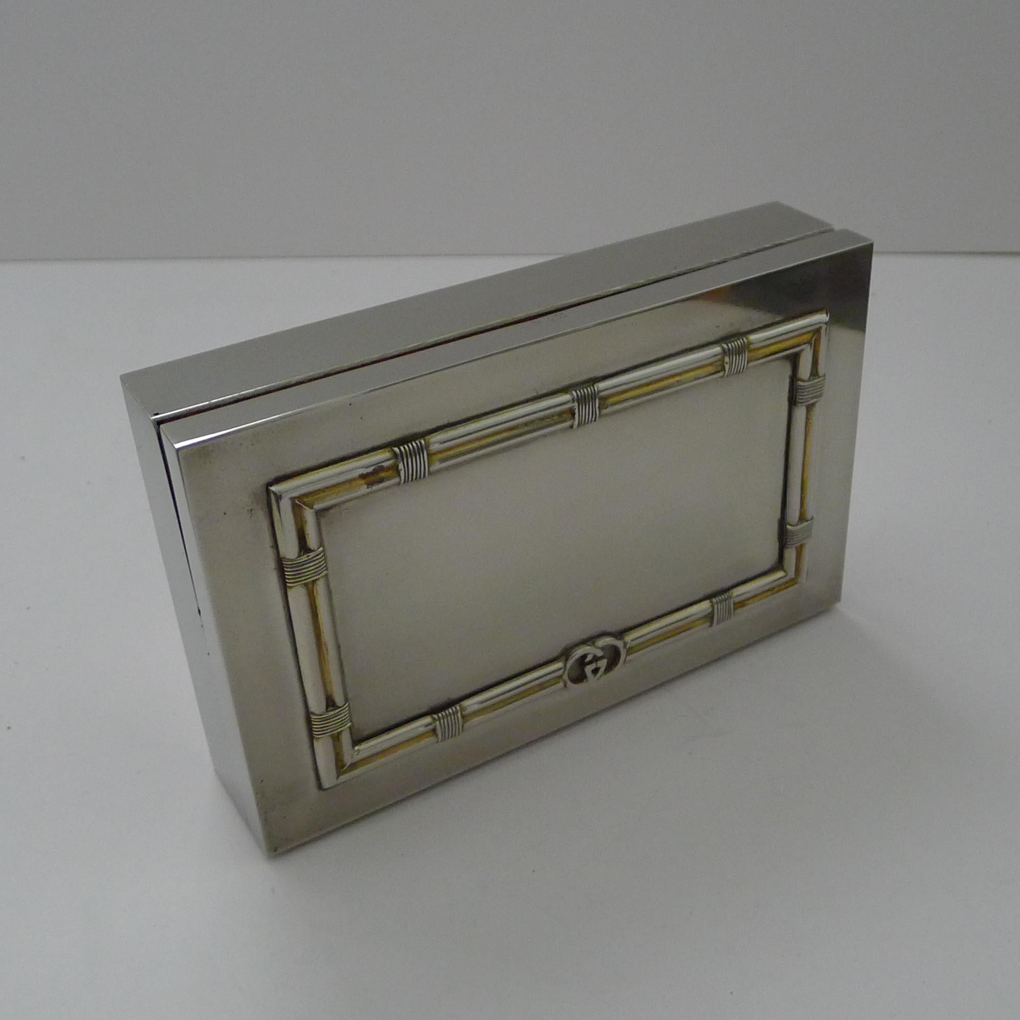 Vintage Gucci, Italy - Solid Sterling 800 Silver Box c.1968 For Sale 8