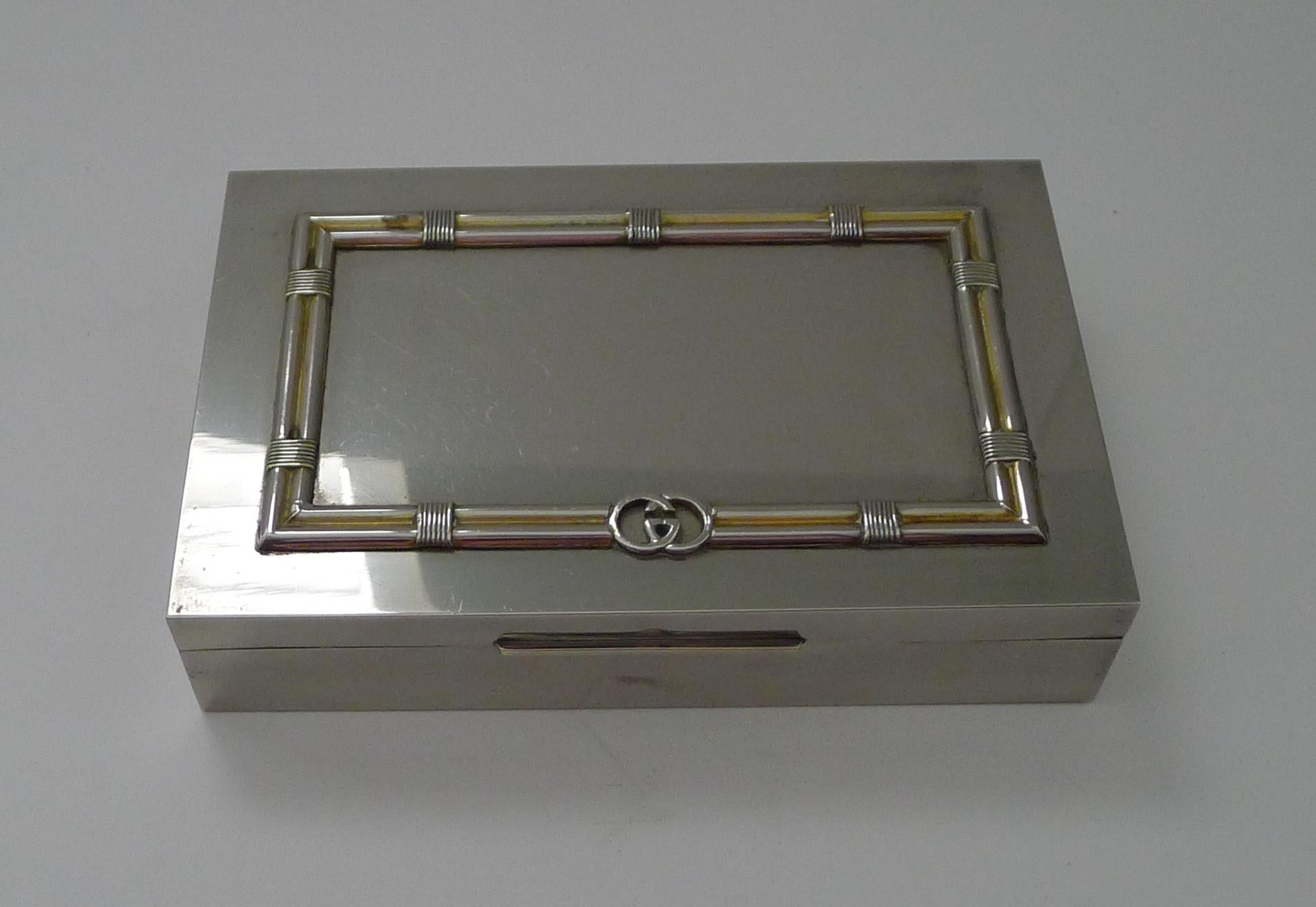 Vintage Gucci, Italy - Solid Sterling 800 Silver Box c.1968 For Sale 9