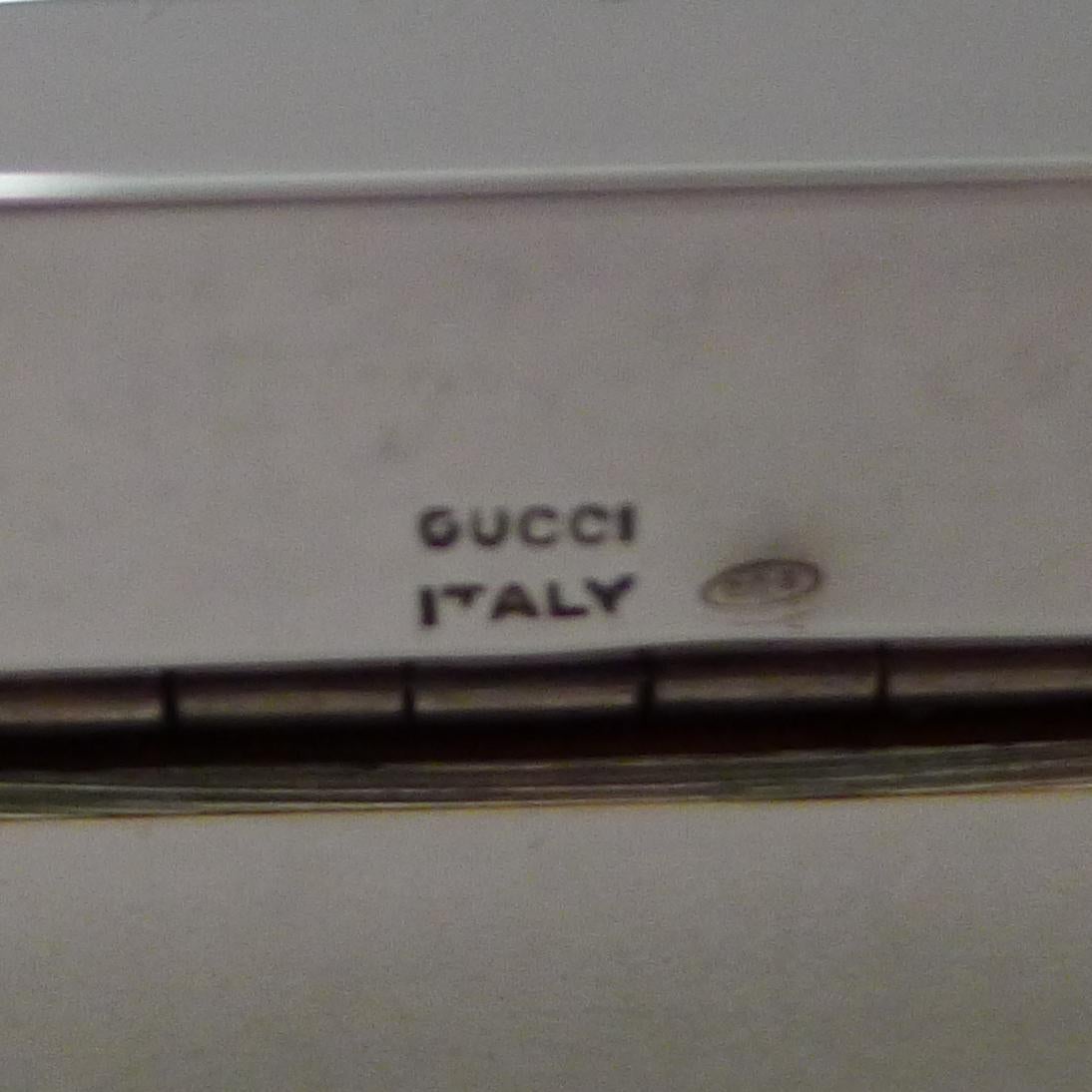 Gucci, Italie - Boîte en argent sterling massif 800, vers 1968 en vente 1