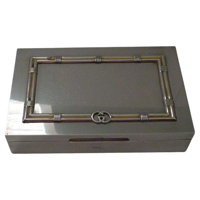 Vintage Gucci, Italy Solid Sterling 800 Silver Box For