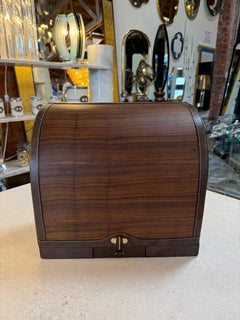 Vintage Gucci Leather and Wood Bar Box / Bottle Case