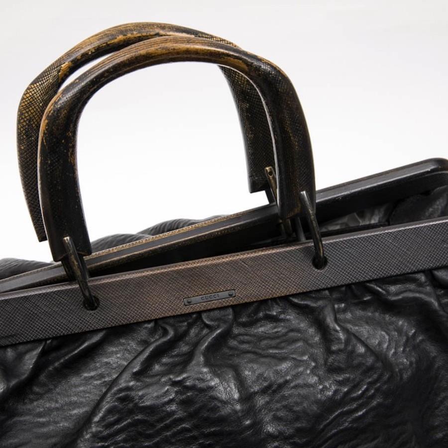 Vintage Gucci leather bag For Sale 4