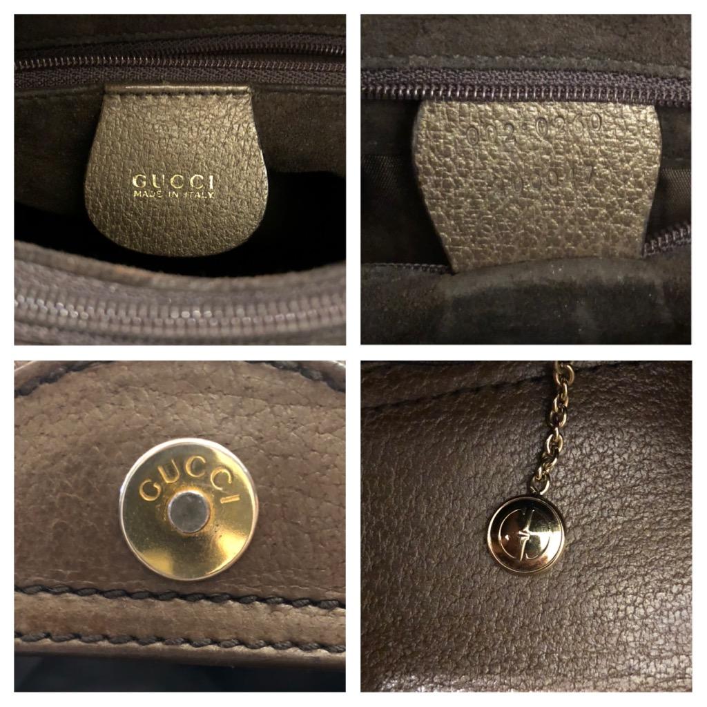 Vintage GUCCI Diana Tote Bamboo Tote Bag Leather Chocolate Brown 2