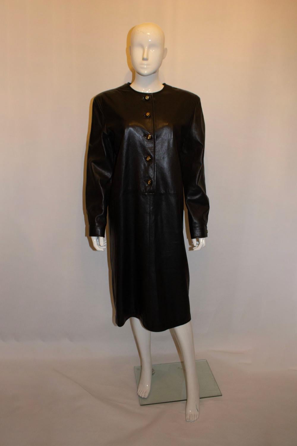 Vintage Gucci Leather Dress For Sale 3