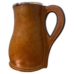 Vintage Gucci Leather Jug, Pitcher, Italy, 1920s