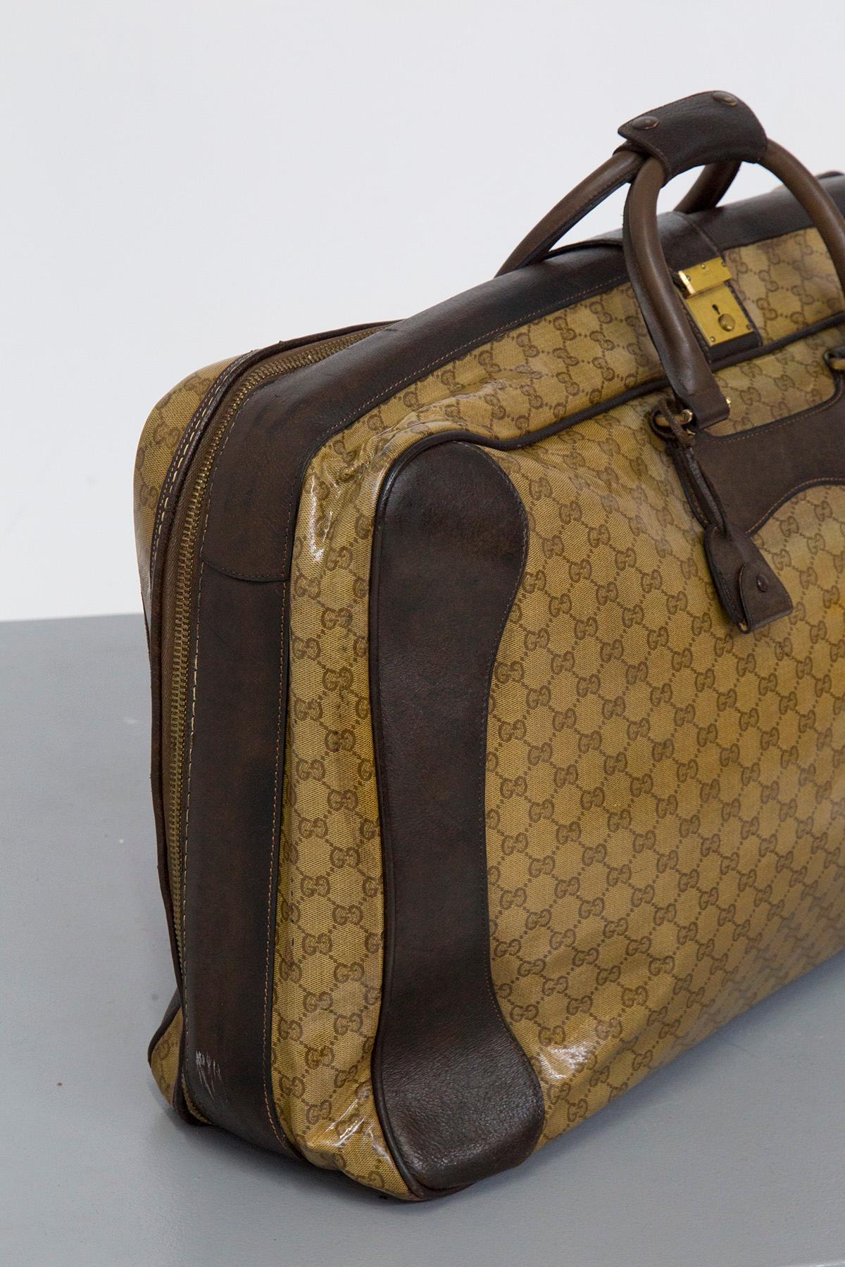 Gucci - Sac de voyage ou valise en cuir vintage Bon état - En vente à Milano, IT