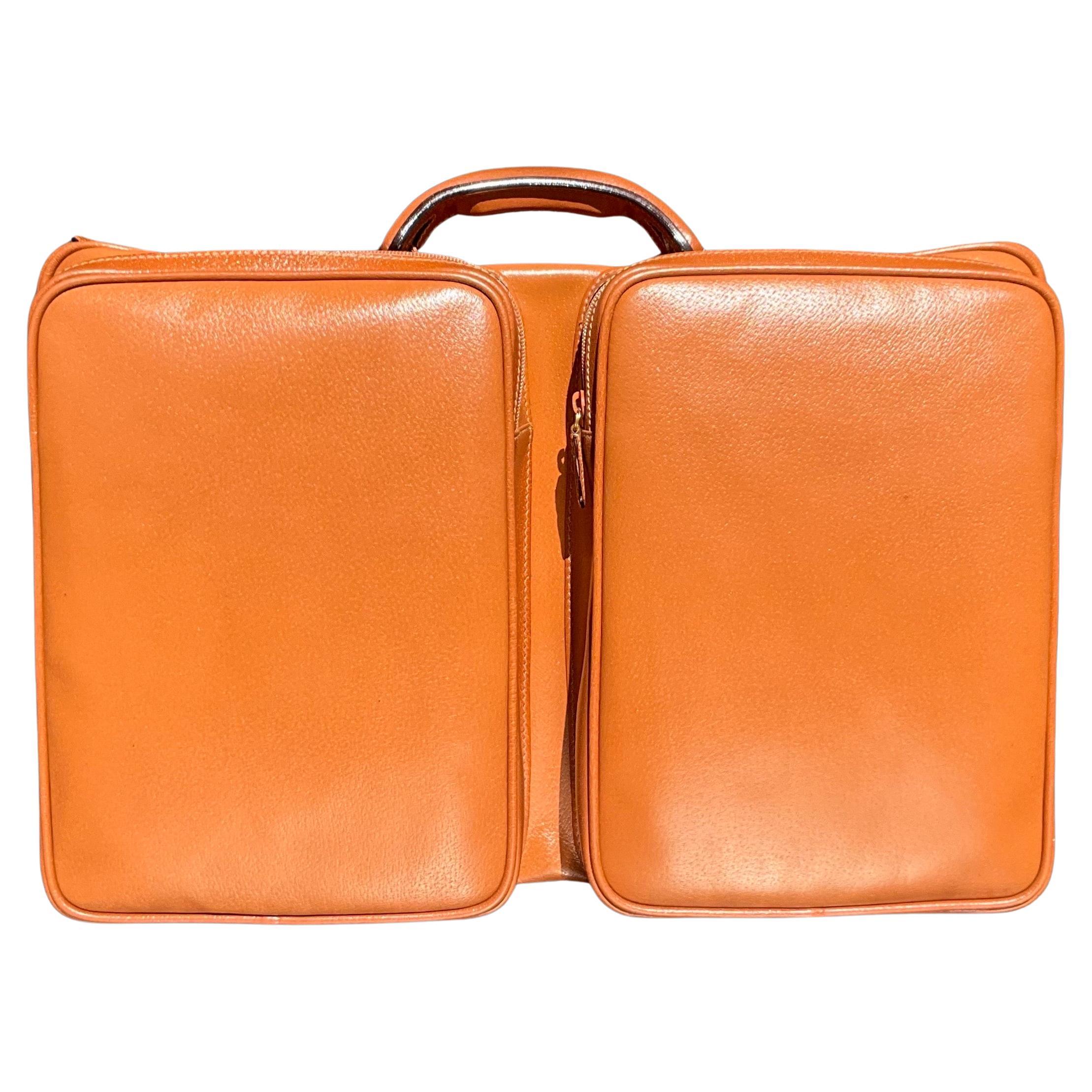 Vintage Gucci Leather Travel Bag with Original Box