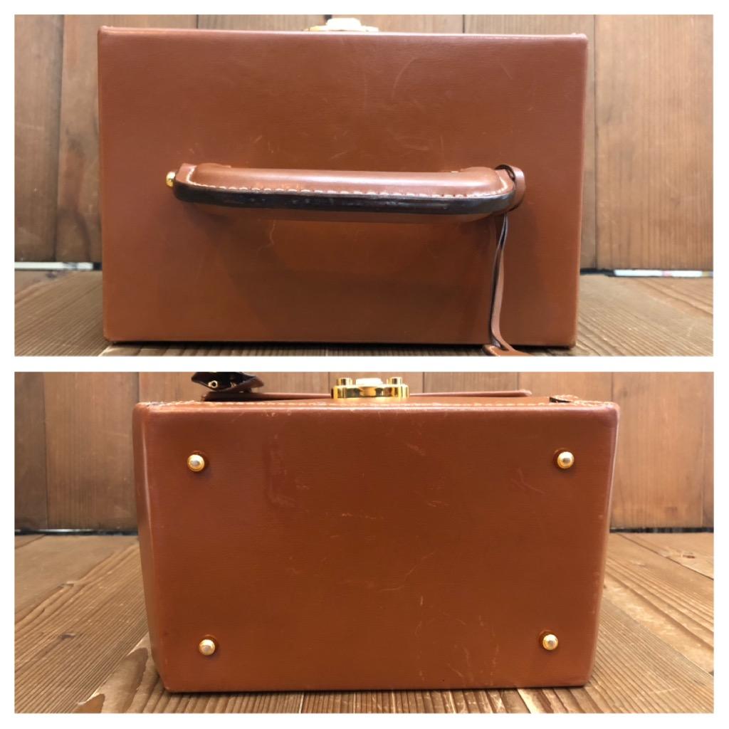 1990s Vintage GUCCI Leather Vanity Trunk Case Calfskin Brown  For Sale 4