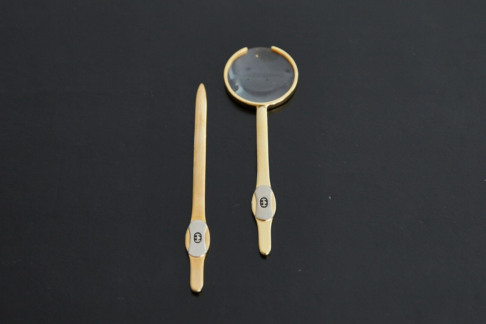 Italian Vintage Gucci Magnifying Glass and Letter Opener