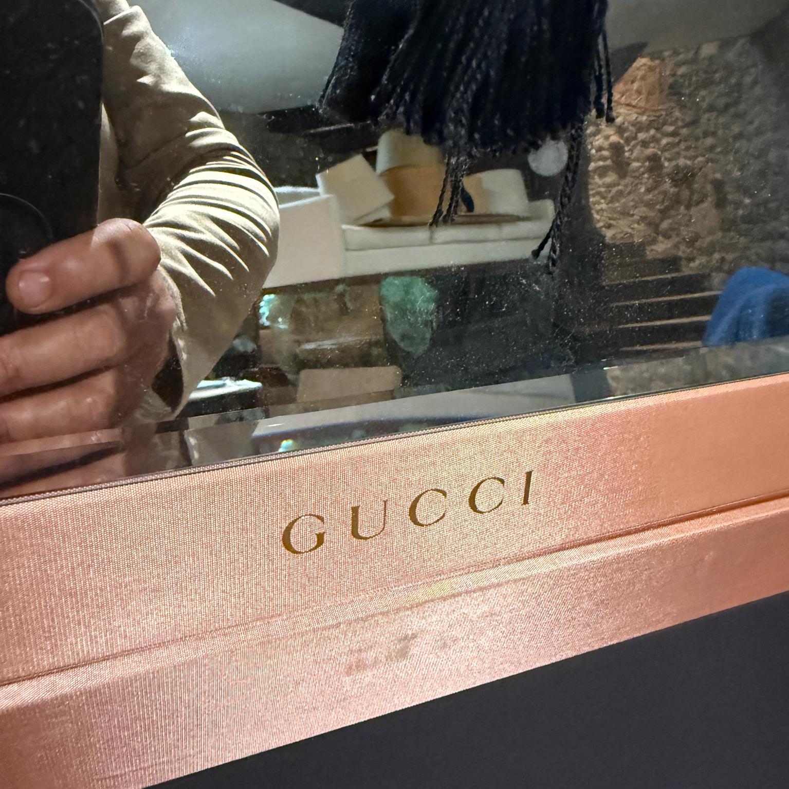 Vintage Gucci Makeup Box Lipstick Vault Beveled Mirror For Sale 2
