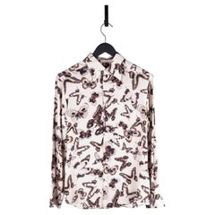 Vintage Gucci Men Silk Shirt Butterfly Size 41/M, AR072