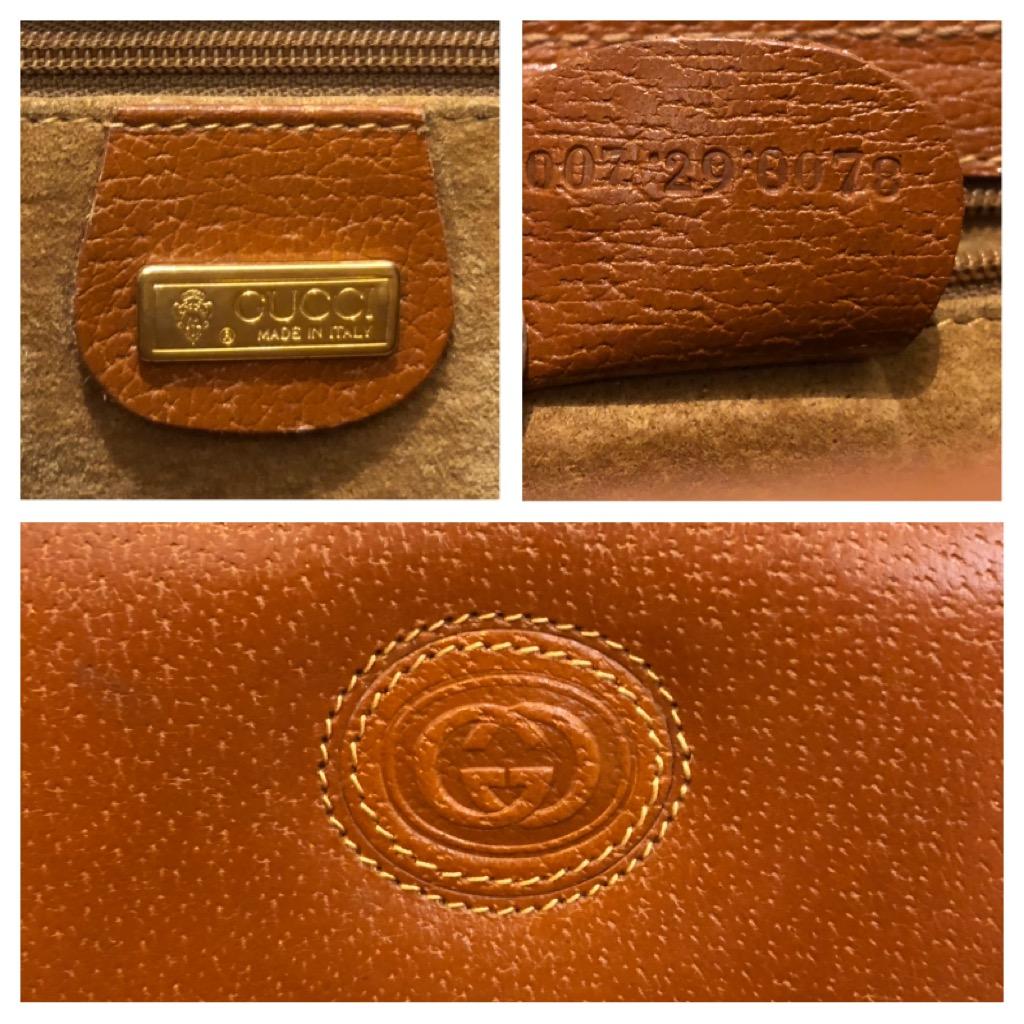 Vintage GUCCI Caramel Leather Mini Book Tote Bag In Good Condition In Bangkok, TH