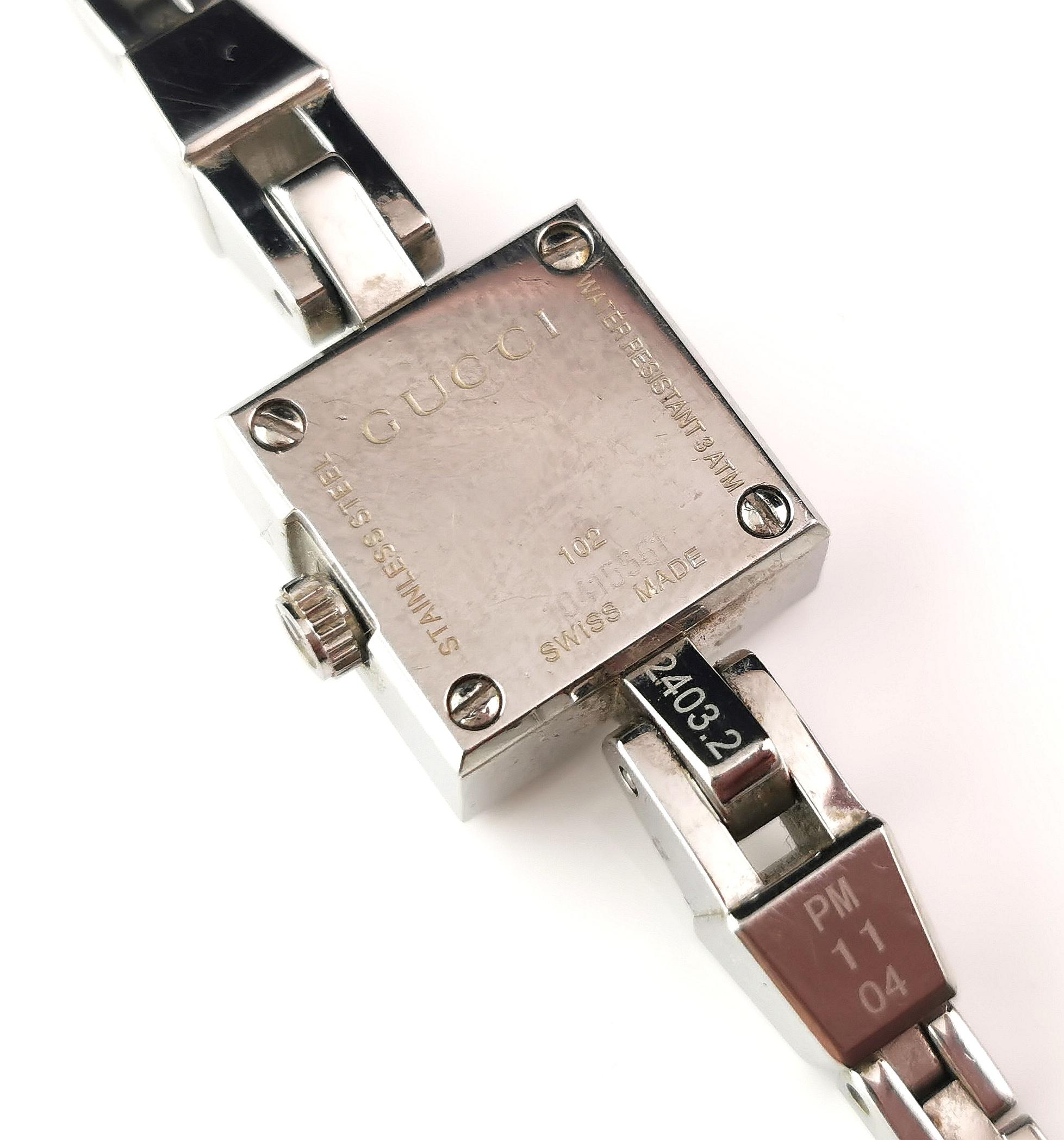 Gucci Mini G Damen-Diamant-Armbanduhr, Armbanduhr, Vintage  11