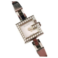 Used Gucci Mini G ladies diamante watch, wristwatch 