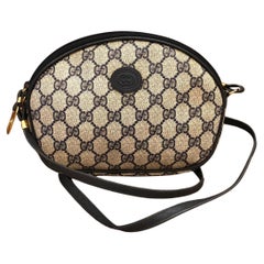 Retro GUCCI Monogram Canvas Crossbody Bag Navy