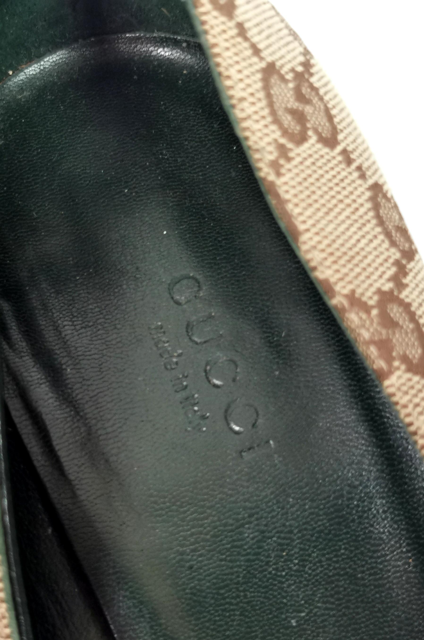 Women's Vintage Gucci monogram horsebit shoes, Heeled pumps 