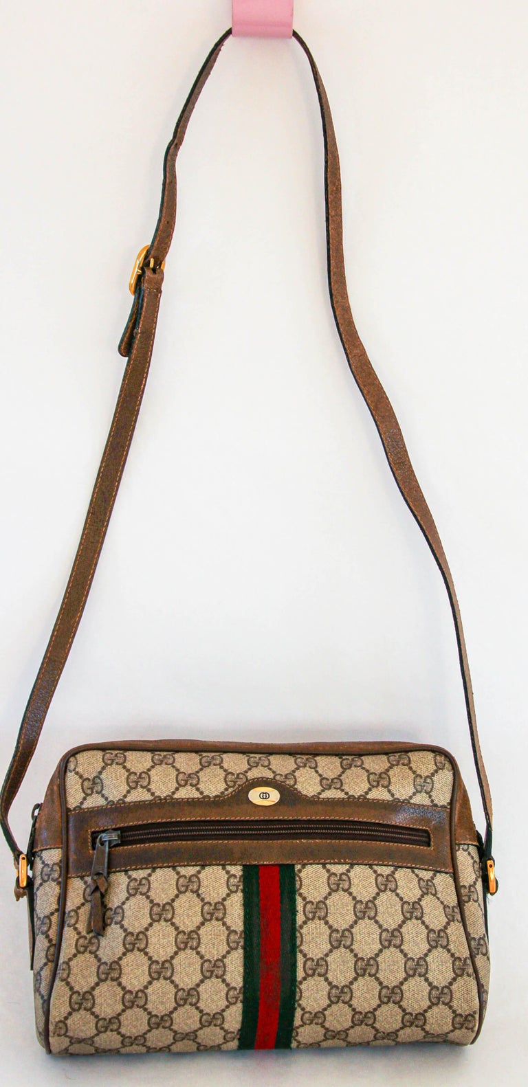 Gucci Vintage GG Supreme Ophidia - Brown Crossbody Bags, Handbags