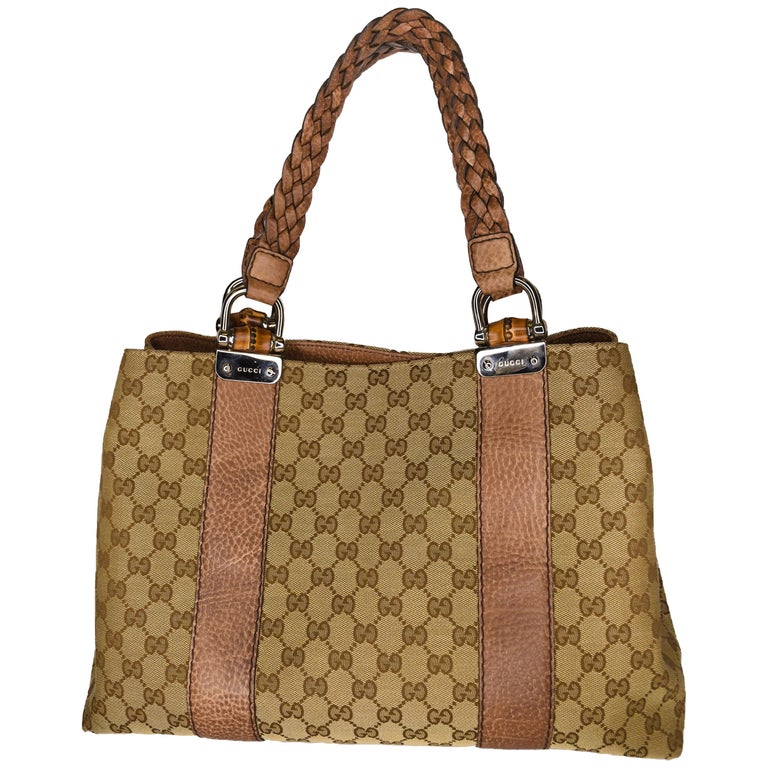 Gucci Convertible Bamboo Studs Braids Tan Bag *Rare Limited Edition* New  £3020