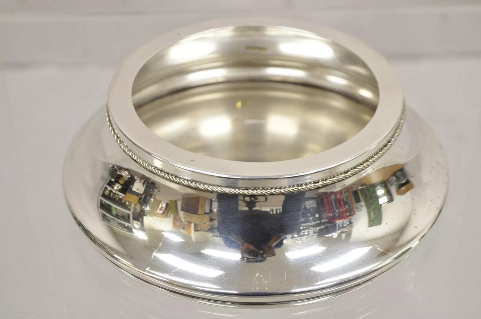 Vintage Gucci Nautical Ship Anchor Modern Silver Plated Champagne Bottle Coaster 5