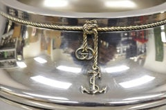 Vintage Gucci Ancla Náutica Moderna Chapada en Plata Posavasos para Botella de Champán