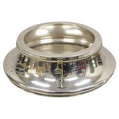 Vintage Gucci Nautical Ship Anchor Modern Silver Plated Champagne Bottle Coaster