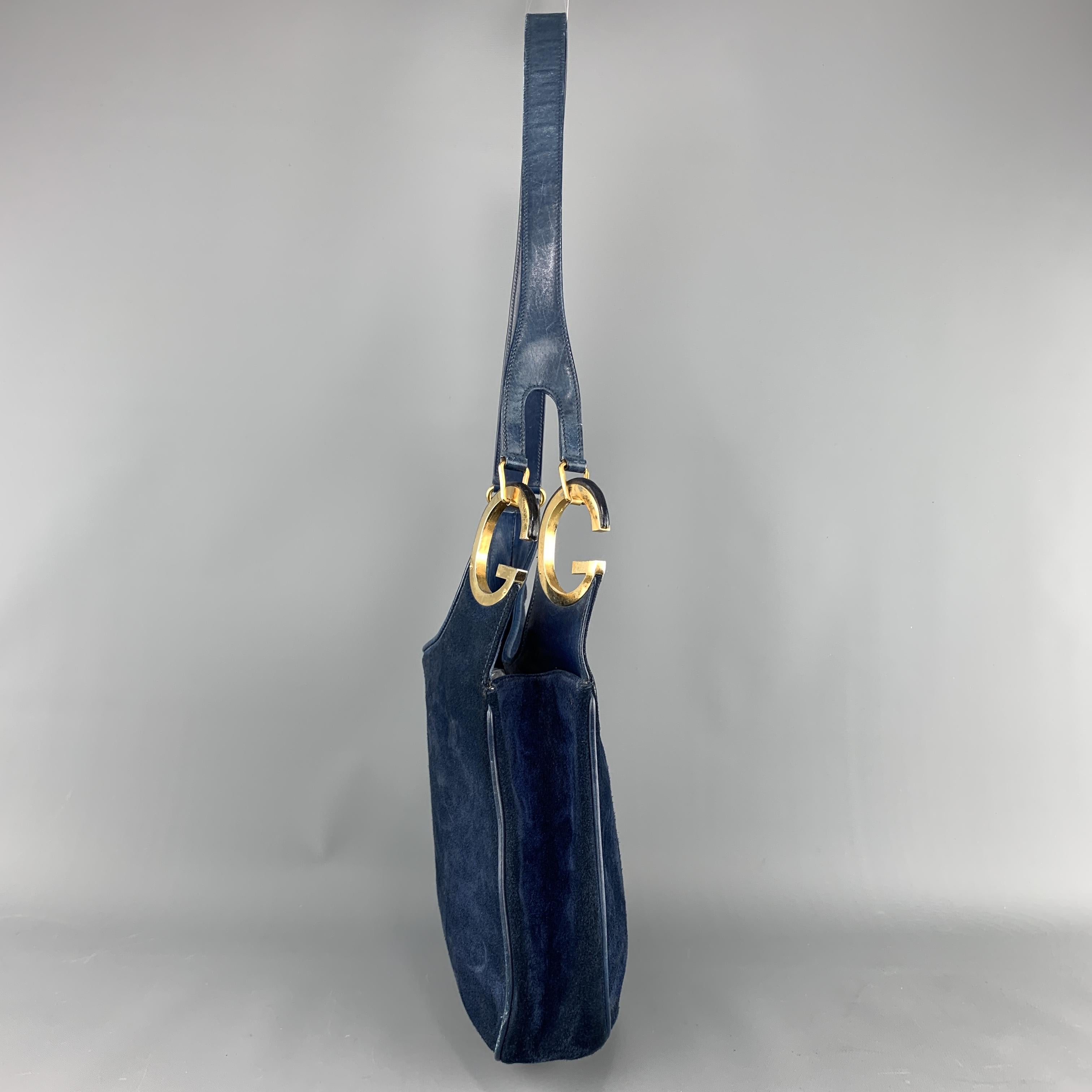 navy blue suede purse