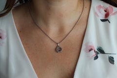 Vintage GUCCI Necklace. Double G Gucci Logo Sterling Silver Pendant