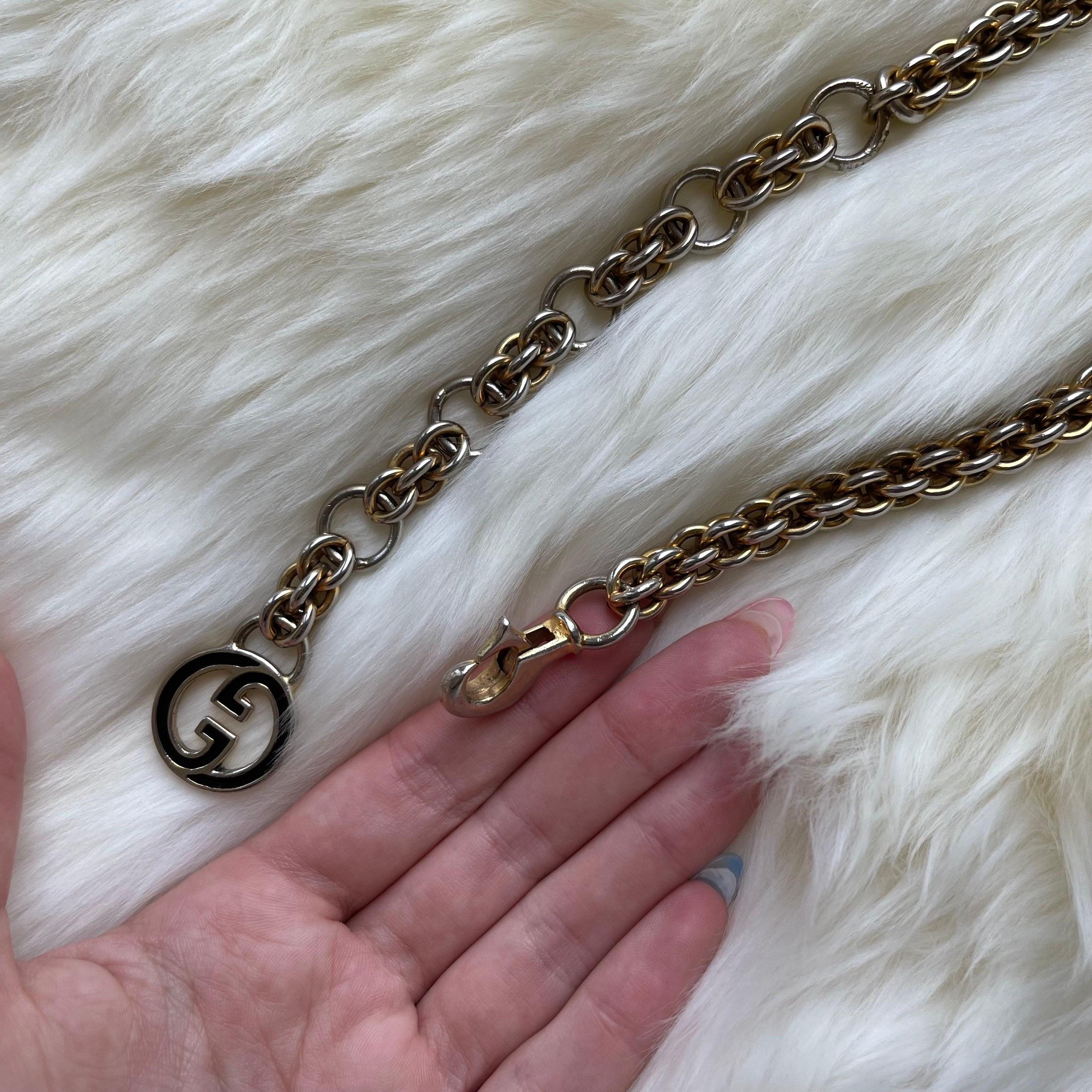 Vintage Gucci Pendent Necklace In Excellent Condition In Malibu, CA