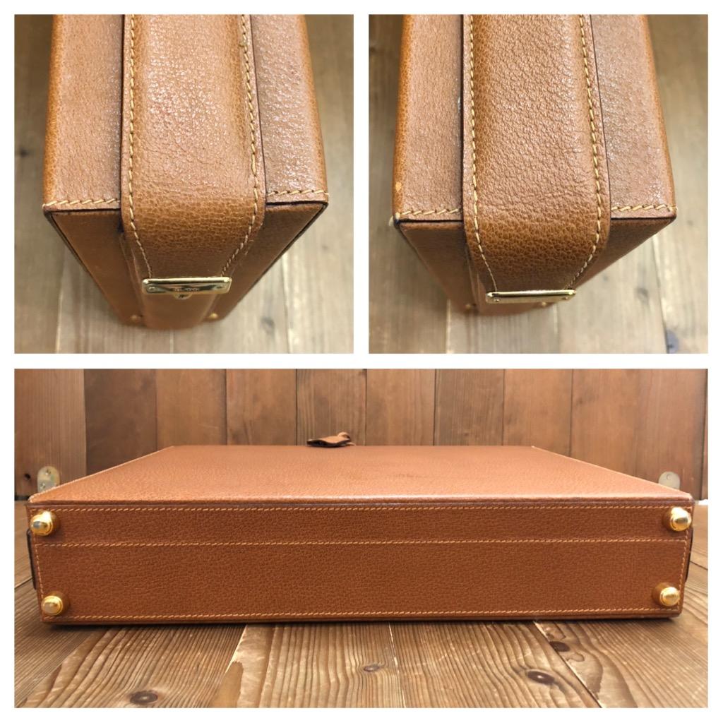 Vintage GUCCI Leather Briefcase Trunk Attaché Bag Caramel Pigskin  In Excellent Condition In Bangkok, TH