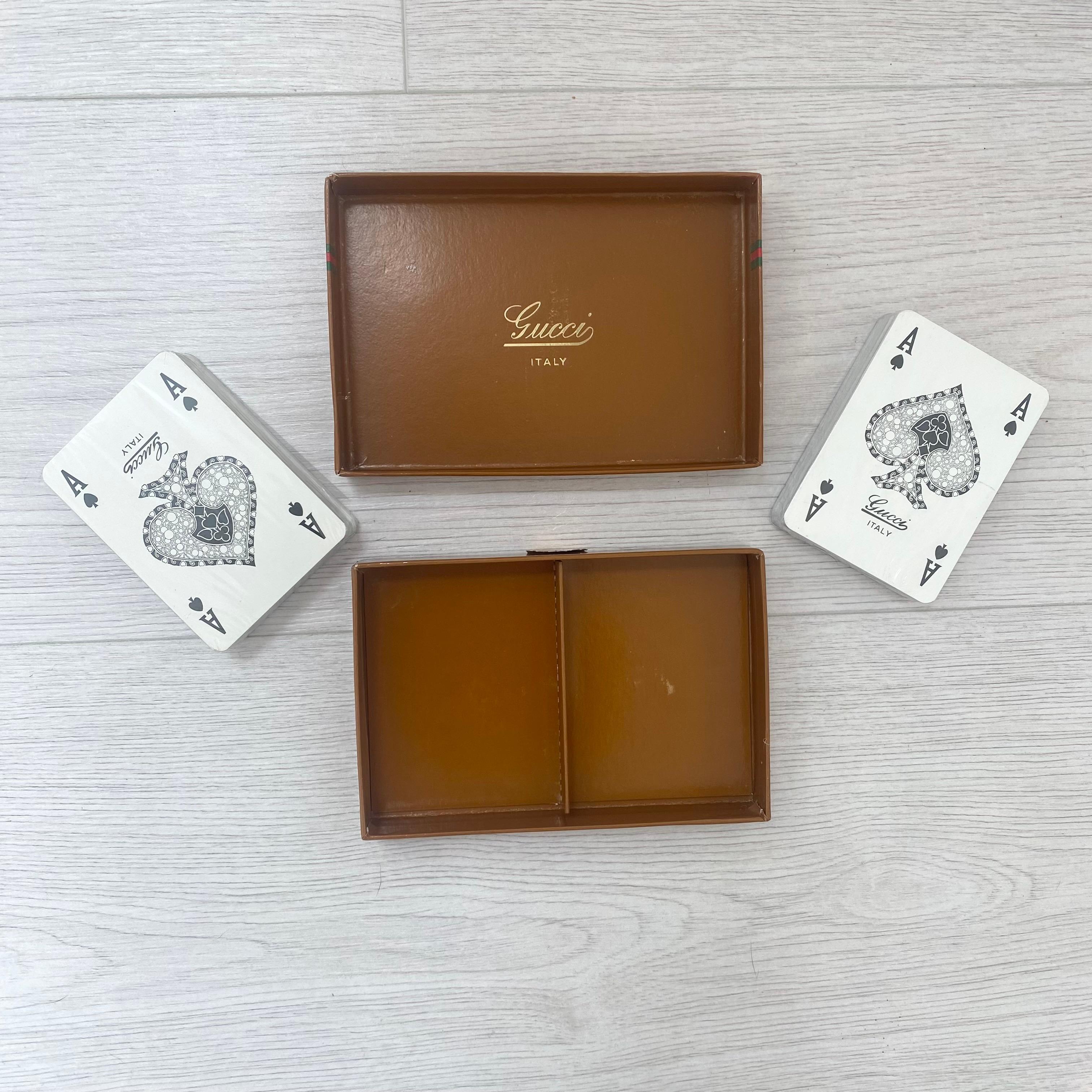 Late 20th Century Vintage Gucci Playing Cards, 1980s Italy For Sale