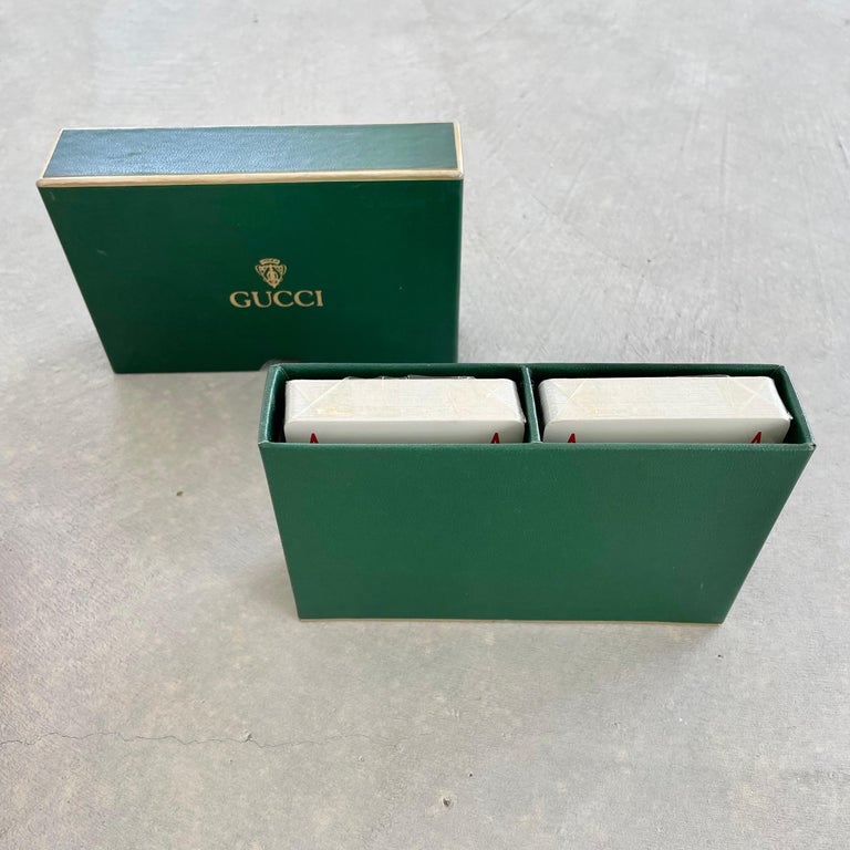 Vintage Gucci Dual Deck of Playing Cards Game or Desk Accessory