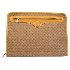 Vintage Gucci Portfolio Case Document Folder in Microguccissima Coated Canvas