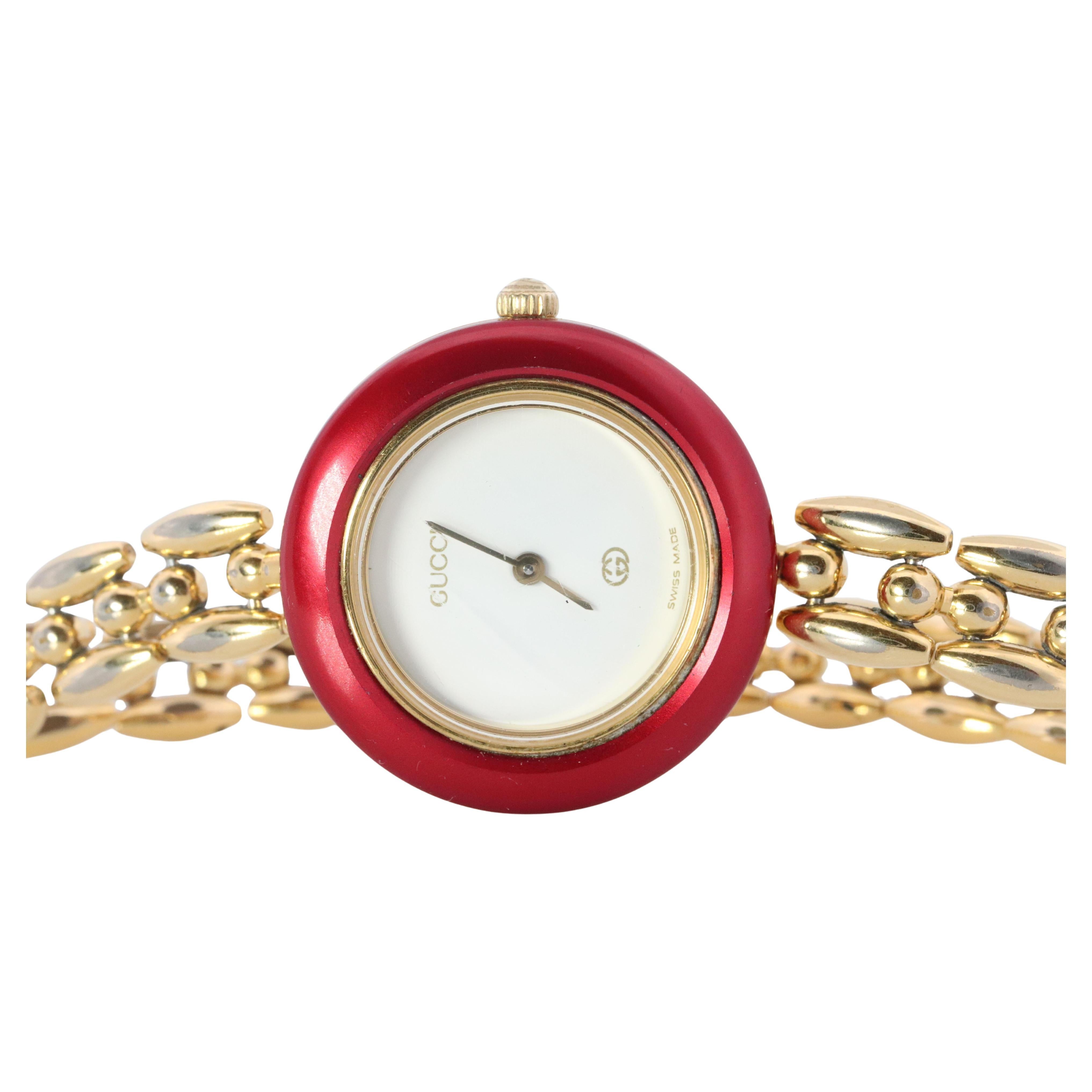 Vintage GUCCI Quartz 11/12 Watch. Gucci BEZEL Ladies Gold wristwatch