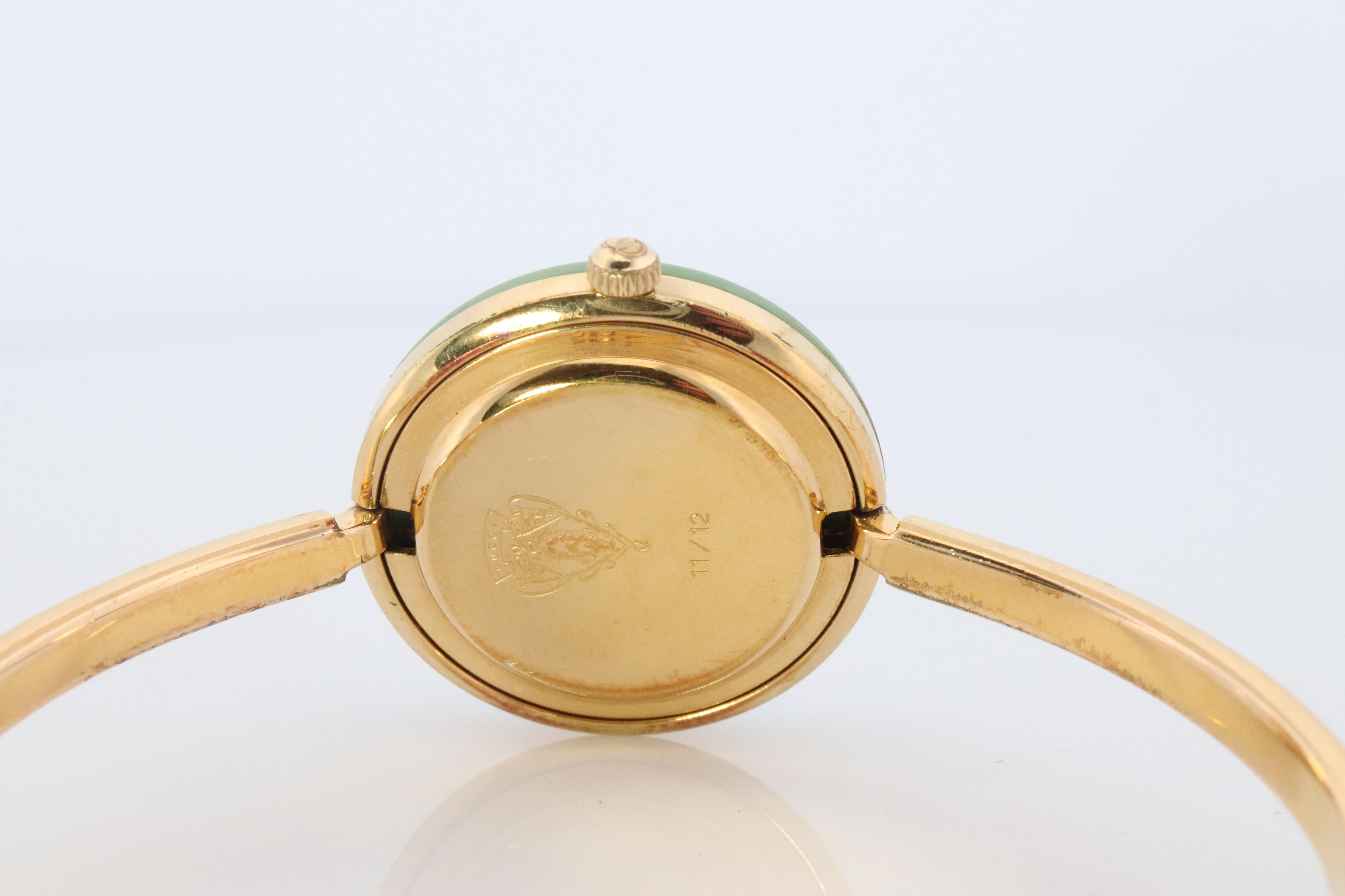 Vintage GUCCI Quartz 11/12  Watch. Gucci Ladies Bangle Interchange Bezel watch For Sale 1